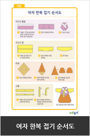 여자 한복 접기 순서도