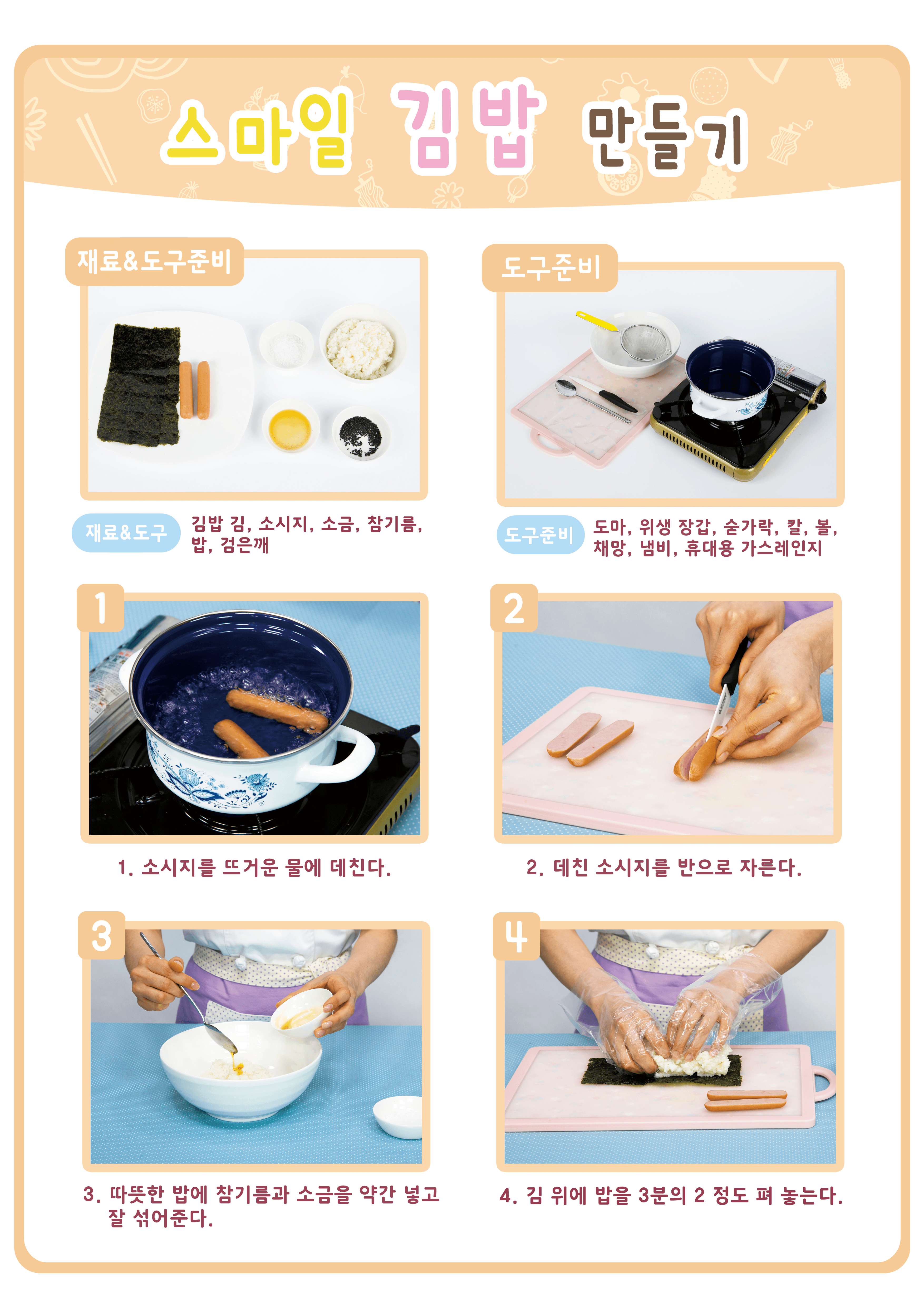 스마일 김밥 요리 순서도_A3