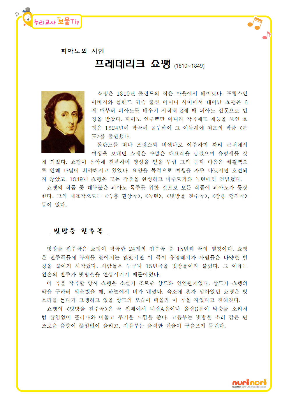 쇼팽과 요한 슈트라우스 2세 설명자료