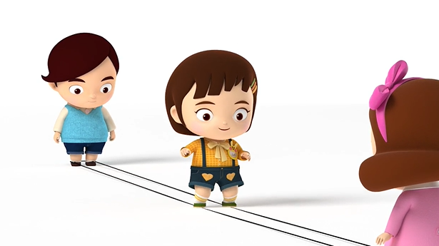 2줄 고무줄 놀이_동서남북